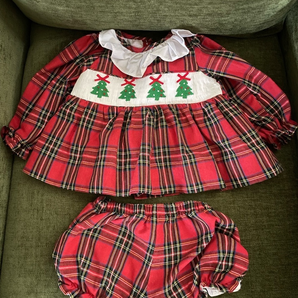 Festive Red Plaid Kids Matching Set - Picture 1 of 1
